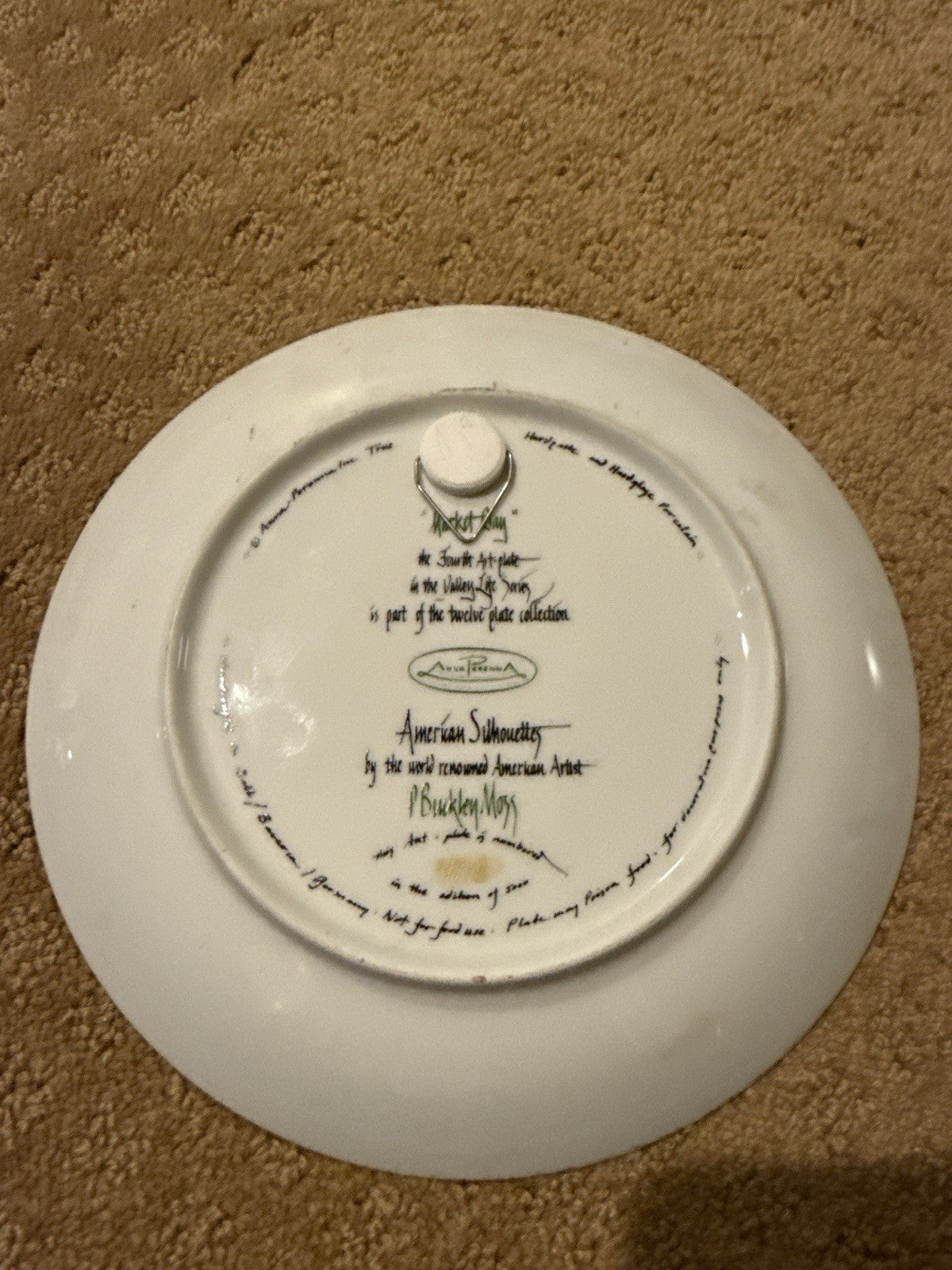 P Buckley Moss Market Day Plate Valley Life Series 8.25” Anna Perenna 4718/5000