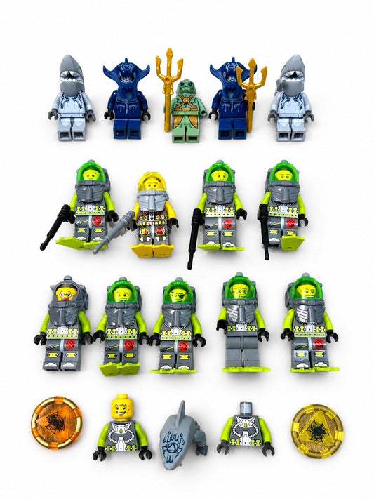 LEGO Atlantis Minifigures Divers Shark Warrior Portal Treasure Keys Loose