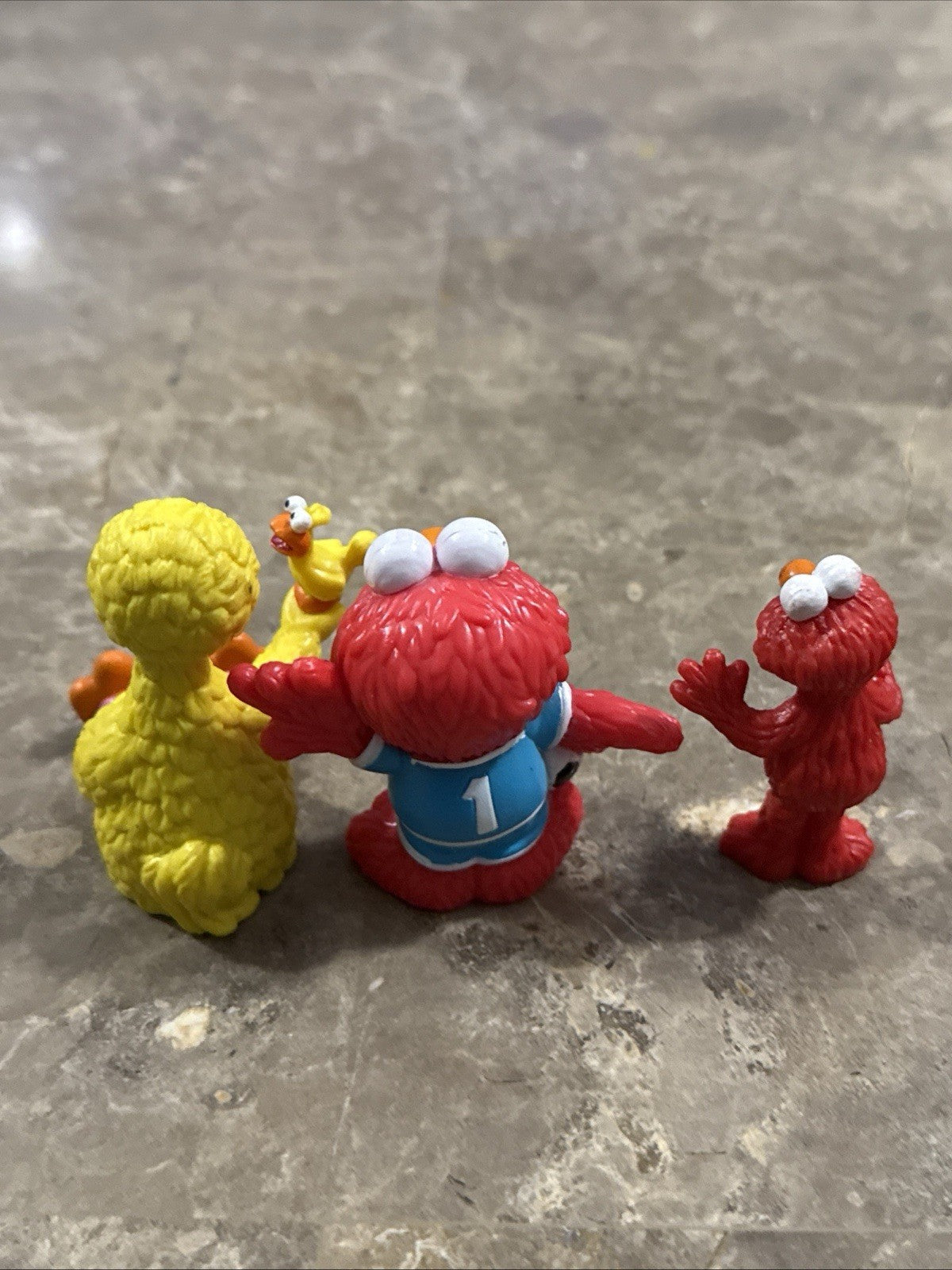 Vintage Sesame Street Characters Mini-Figures Big Bird Oscar Elmo Zoe Lot Of 7