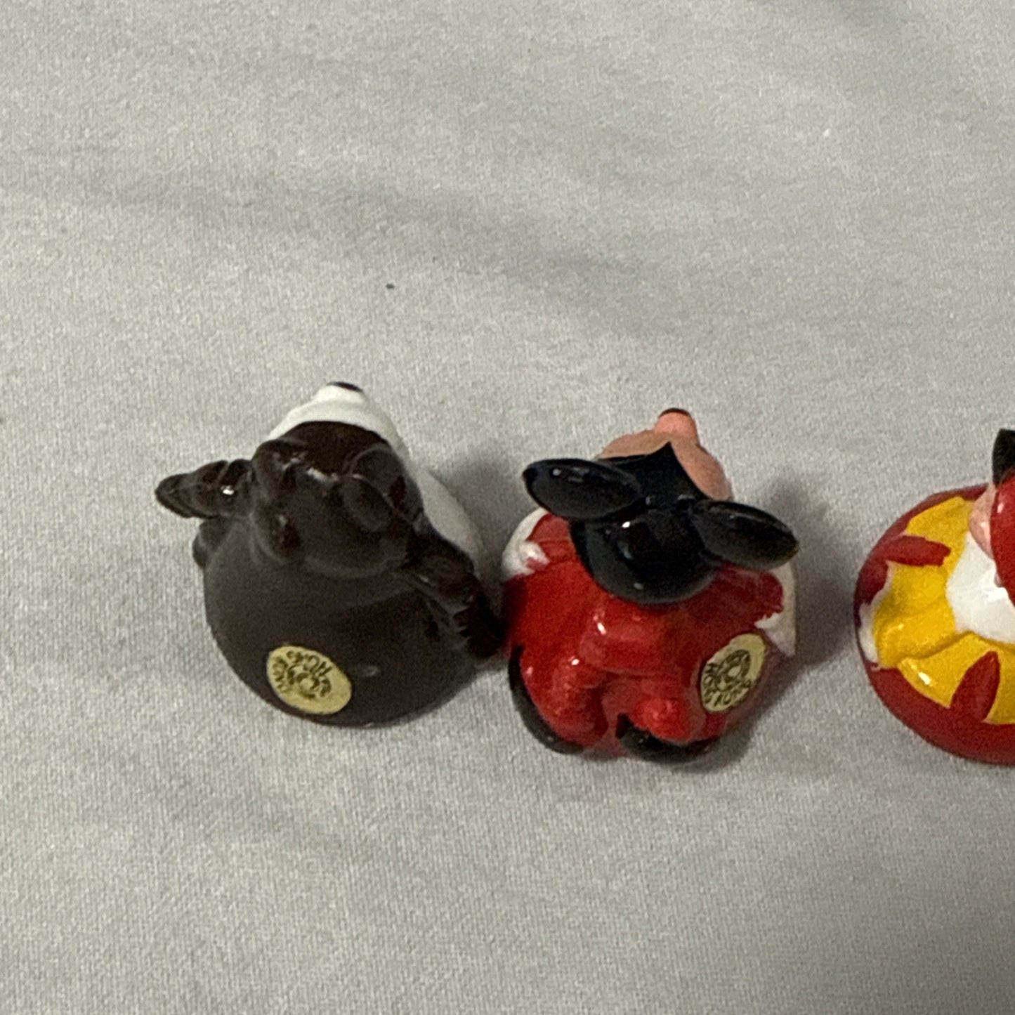 Vintage Disney Roller Toys Lot of 4 Mickey Pluto Pinocchio HK