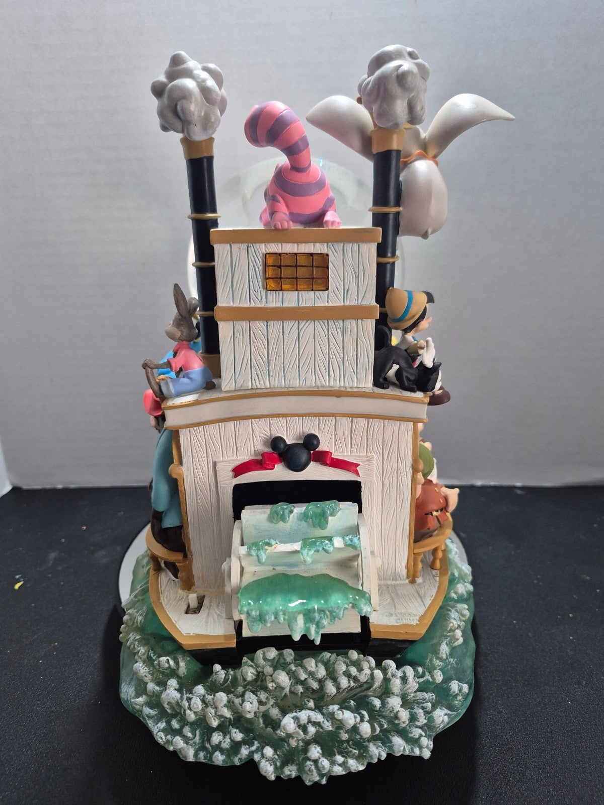 Disney Mickey 75th Anniversary Steamboat Willie Musical Snow Globe Vintage