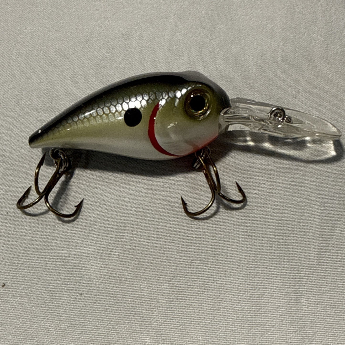 Lot of 2 Vintage Crankbait Fishing Lures Silver Shad Crawdad Bass