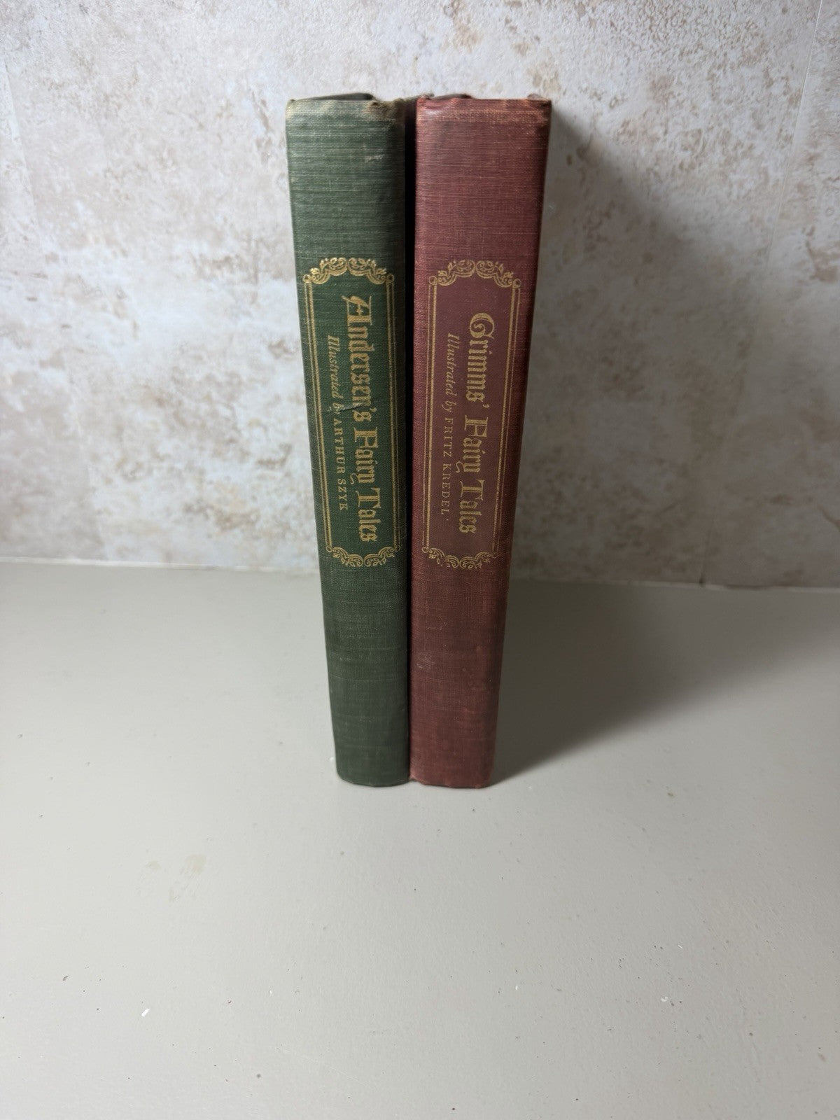 Vintage Grimm & Andersens Fairy Tales Book Lot 1945 Grosset & Dunlap Illustrated