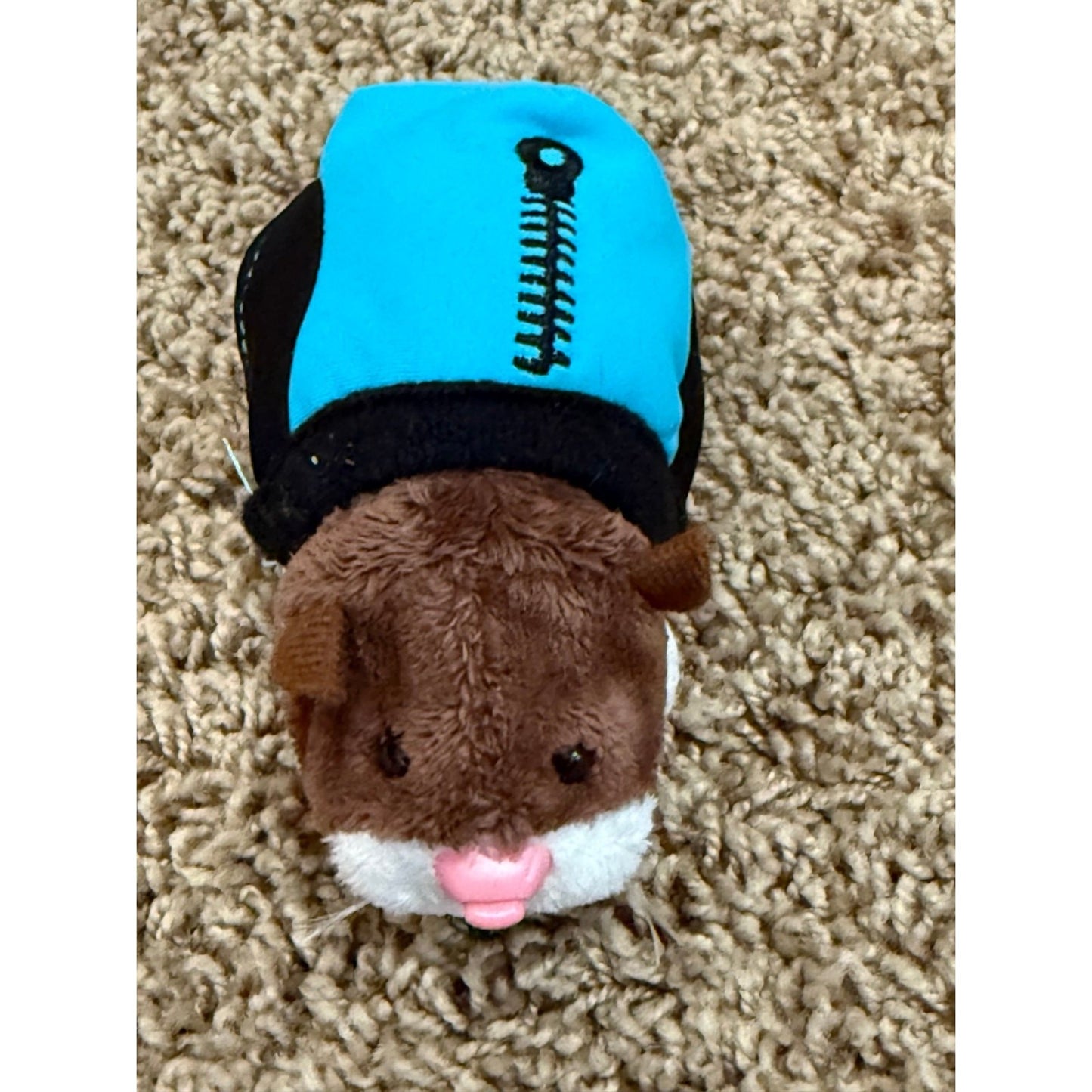 Zhu Zhu Pets Lot of 2 Plush Hamsters With Blue Jackets, Cute Pair, Preowned
