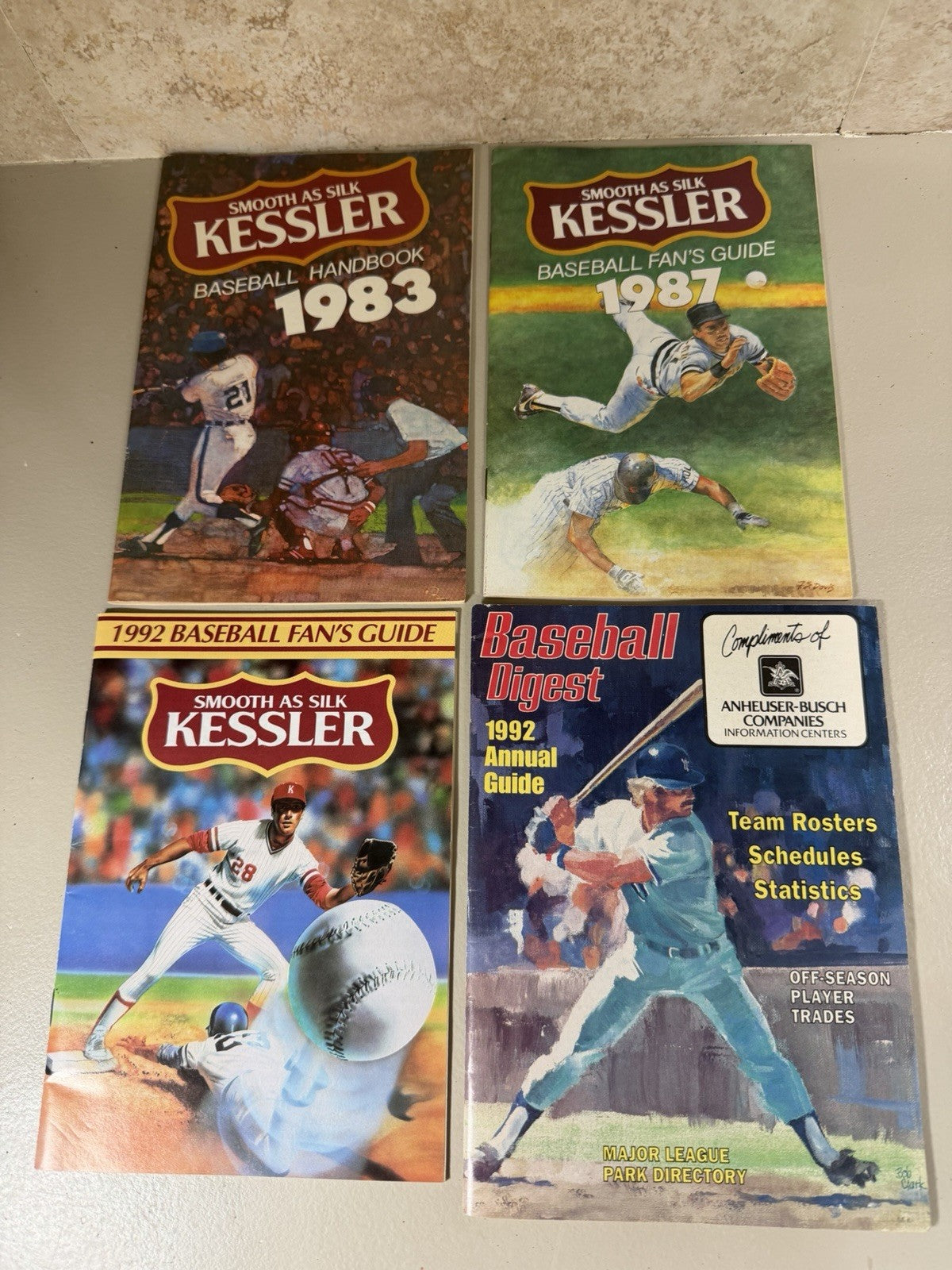 Vintage Kessler Smooth As Silk Baseball Fan Guides Lot 4 MLB Booklets 1960s 70s