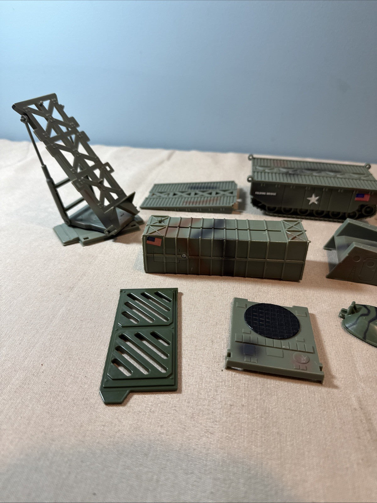 Vintage 1998 Boley Combat Zone Military Replacement Parts Lot Folding Bridge