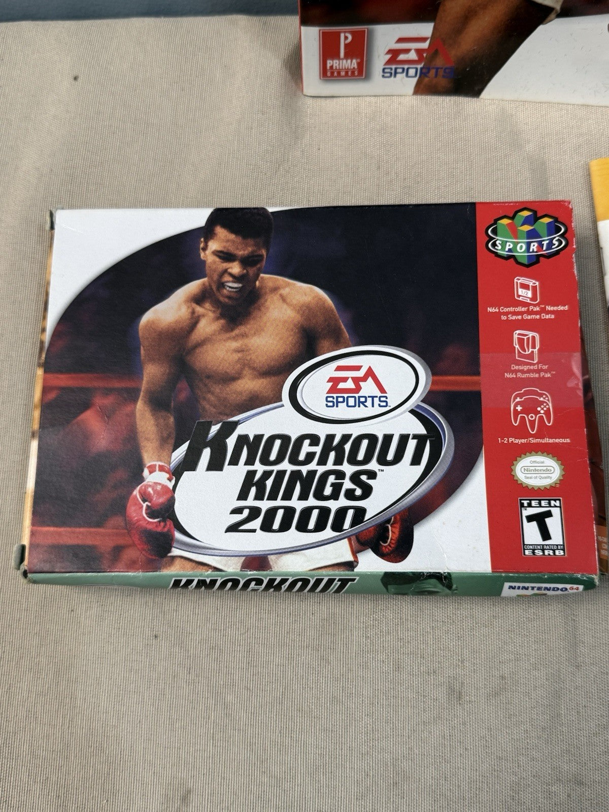 BOX ONLY Knockout Kings 2000 N64 ORIGINAL Box Manual Strategy Guide NO GAME