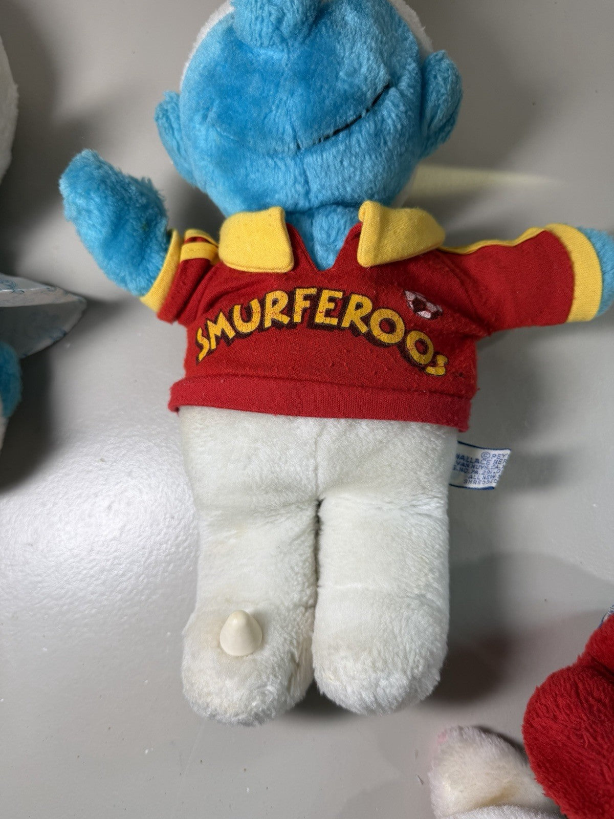 Vintage Smurfs Plush Toys Wallace Berrie 1981 Smurfette Papa Smurf Lot of 6