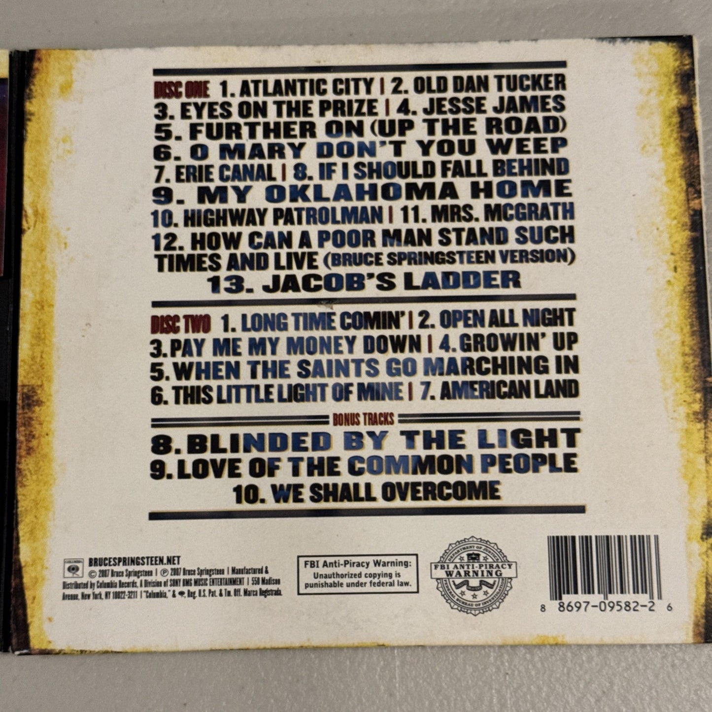 Live in Dublin [Digipak] by The Sessions Band/Bruce Springsteen (CD, Jun-2007, 2