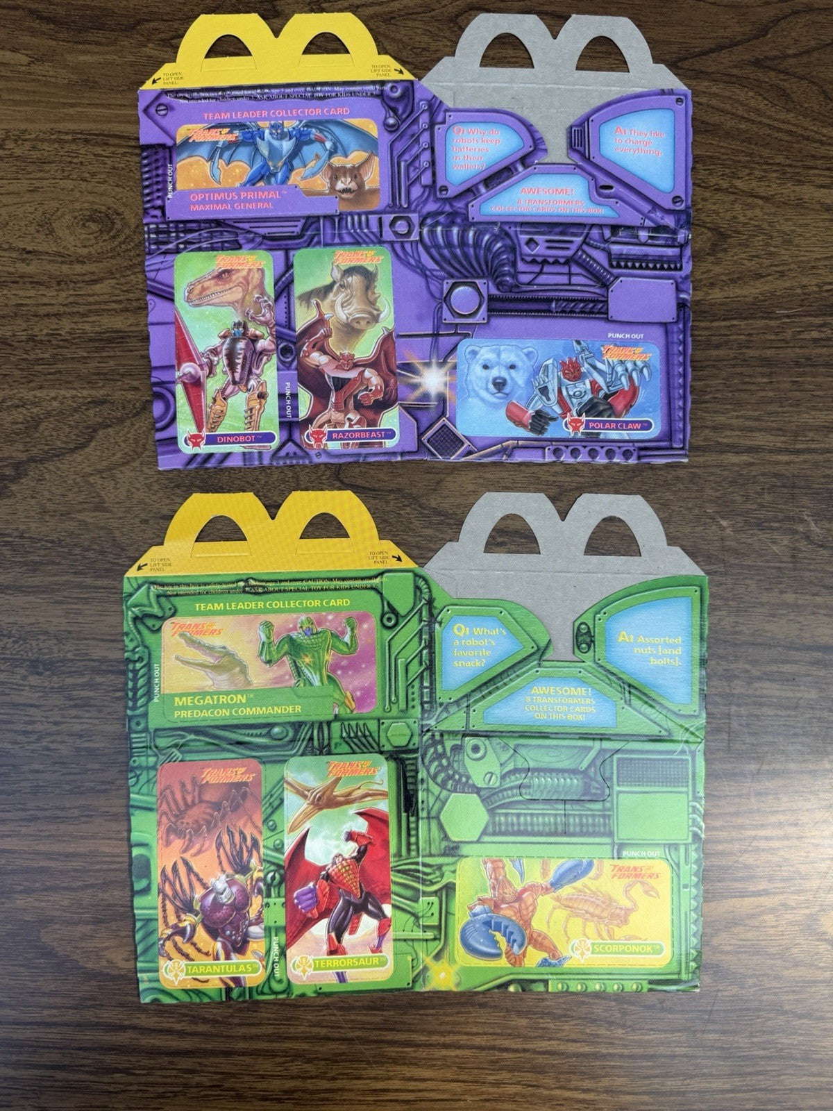 Vintage McDonalds Happy Meal Box Lot Beast Wars Disney Mixed 1990s Promo Boxes