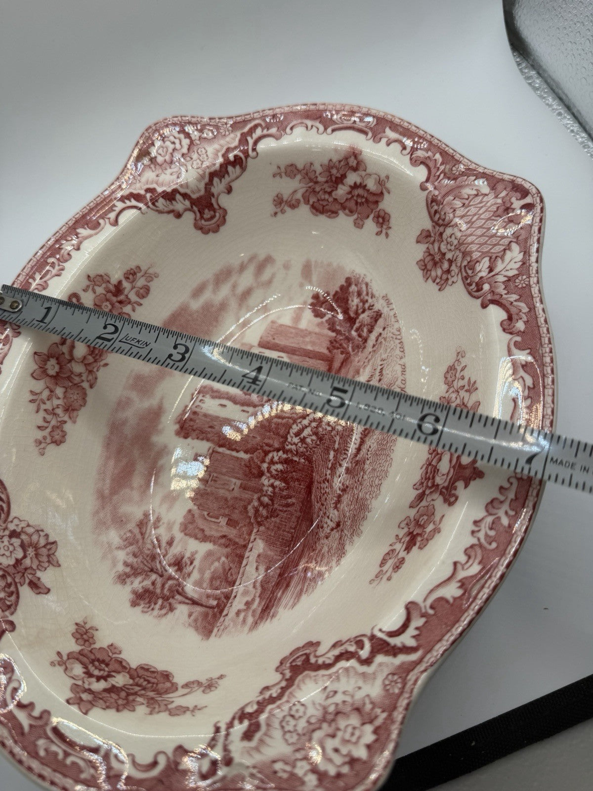 Johnson Brothers Old Britain Castles Red Oval Vegetable Bowl 2 Dessert Bowls