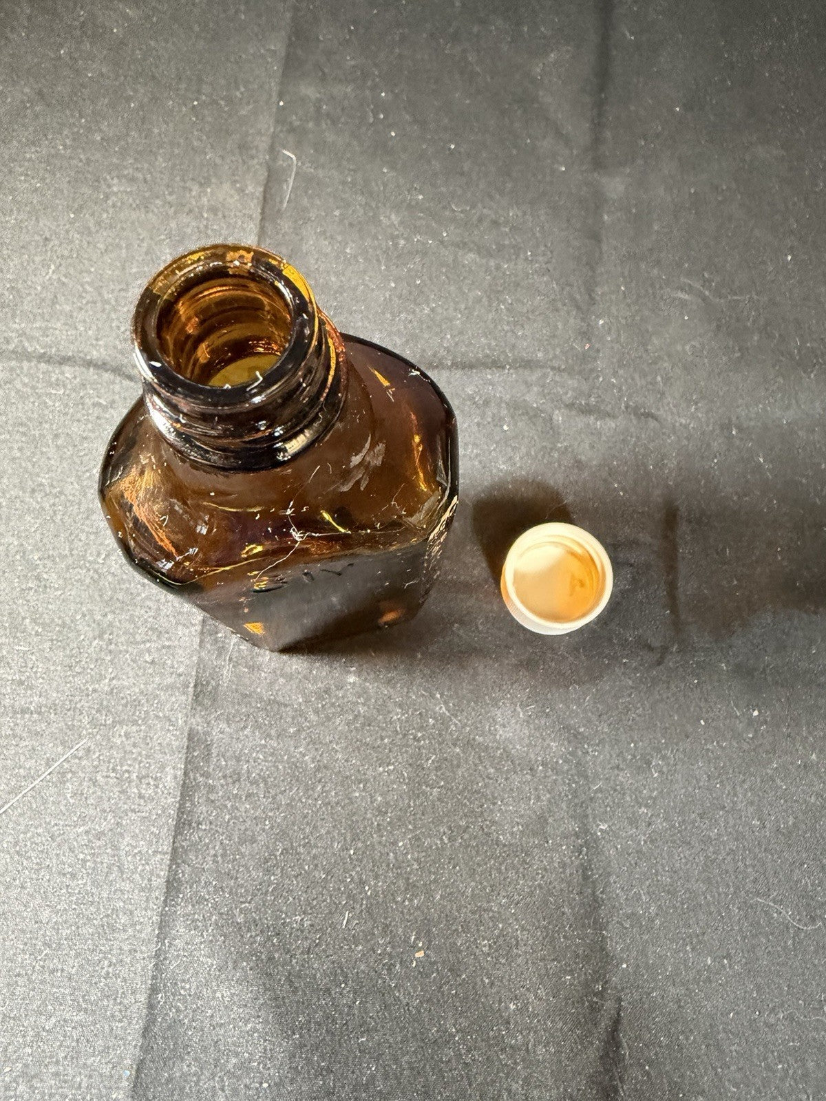 Vintage Amber Glass Medicine Bottles Clear Glass Lot of 3 Apothecary