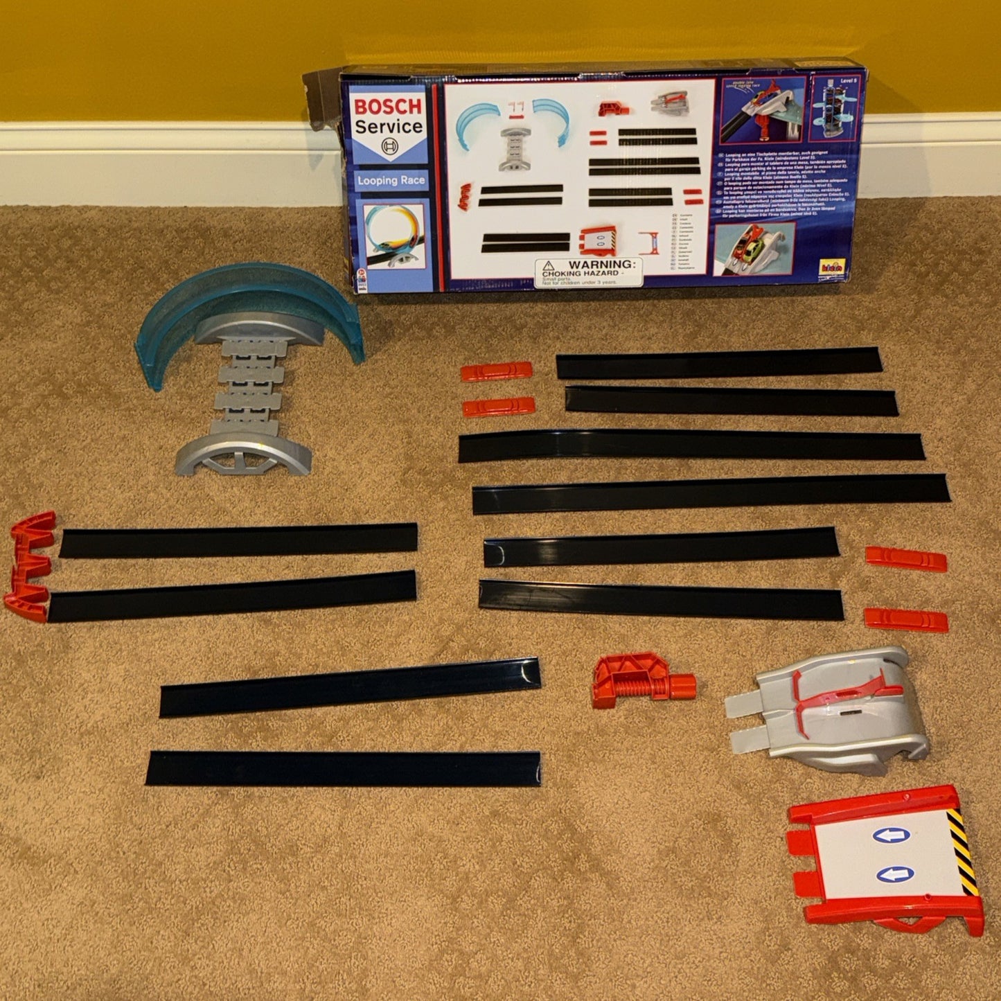 Vintage Bosch Service Looping Race Track Set Incomplete Missing 1 Loop