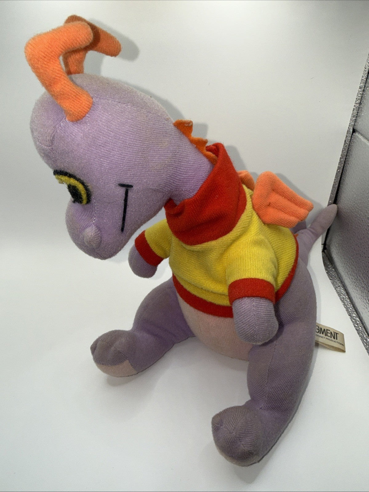 Vintage 1982 Walt Disney Figment Purple Dragon Plush 11" Well Loved