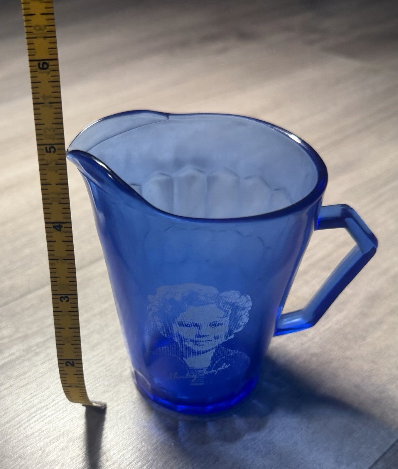 Vintage Shirley Temple Cobalt Blue  Milk Pitcher Creamer 4.5"