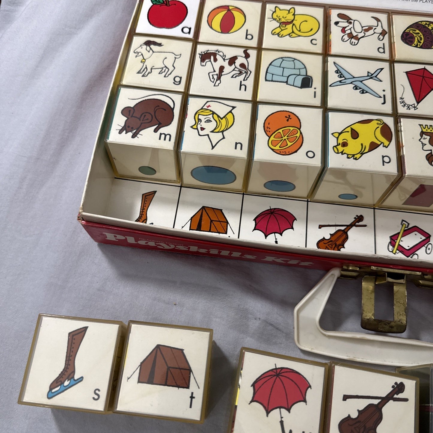 Kid's Toy "PlaySkills Kit" Original Storage Case USA VTG '72 Reader's Digest