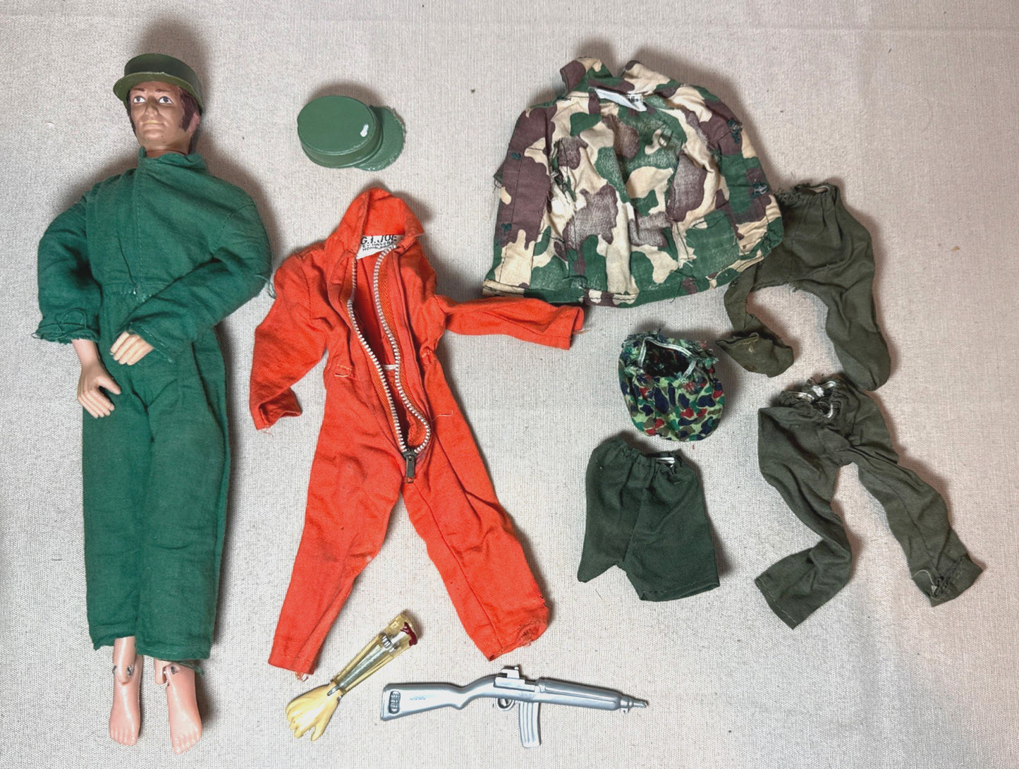 Vintage GI Joe with Accessories for 12" Figures  Clothes Shoes Atomic Man Arm
