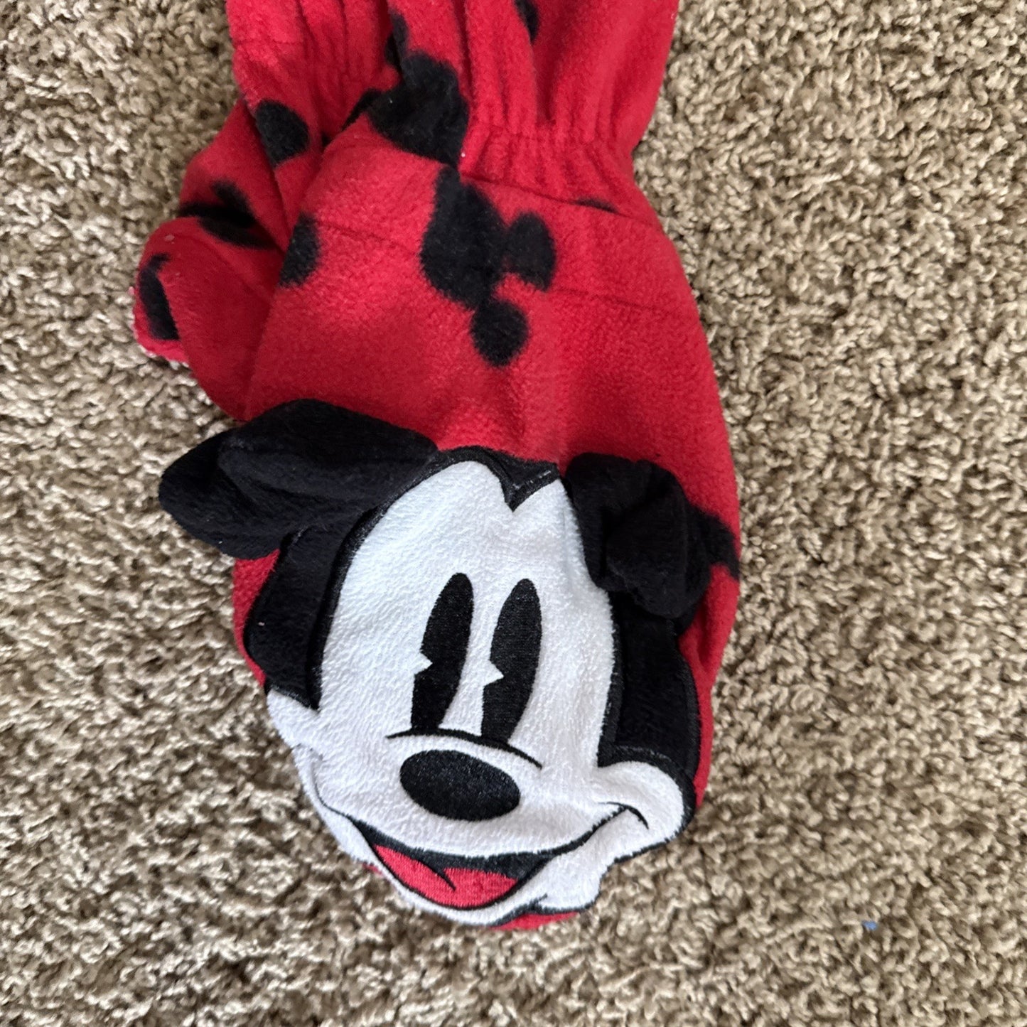 Disney Mickey Mouse Pajamas Fleece One Piece Footed Zip Women Medium