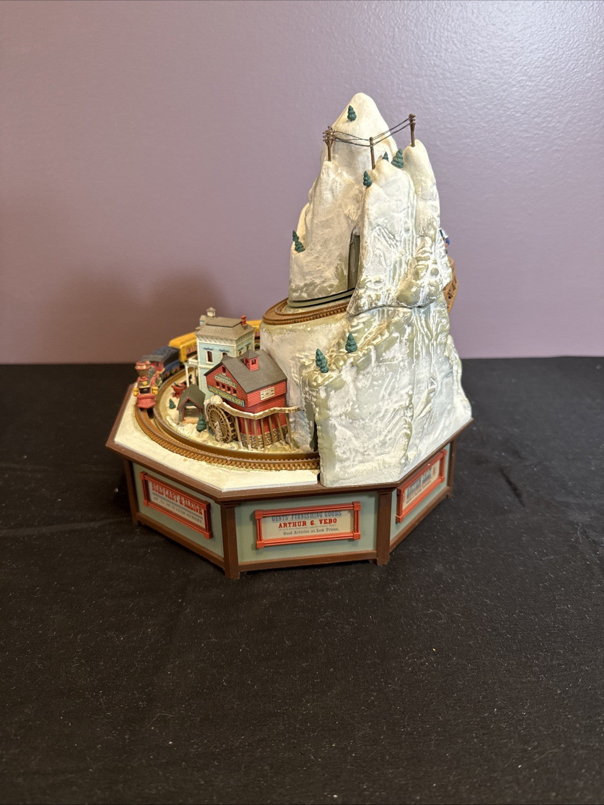 Enesco Rock City Christmas Town Winter Wonderland Music Box Trains- Works