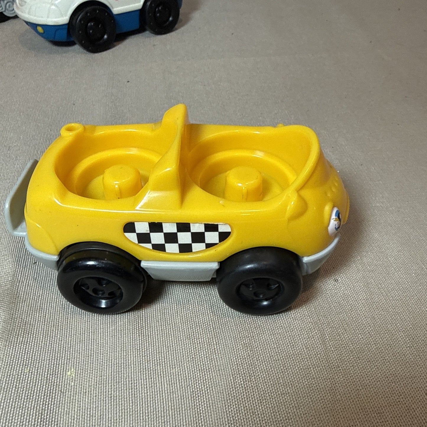 Fisher Price Little People Vehicle Lot Trolley Police Car Taxi Preschool Toys