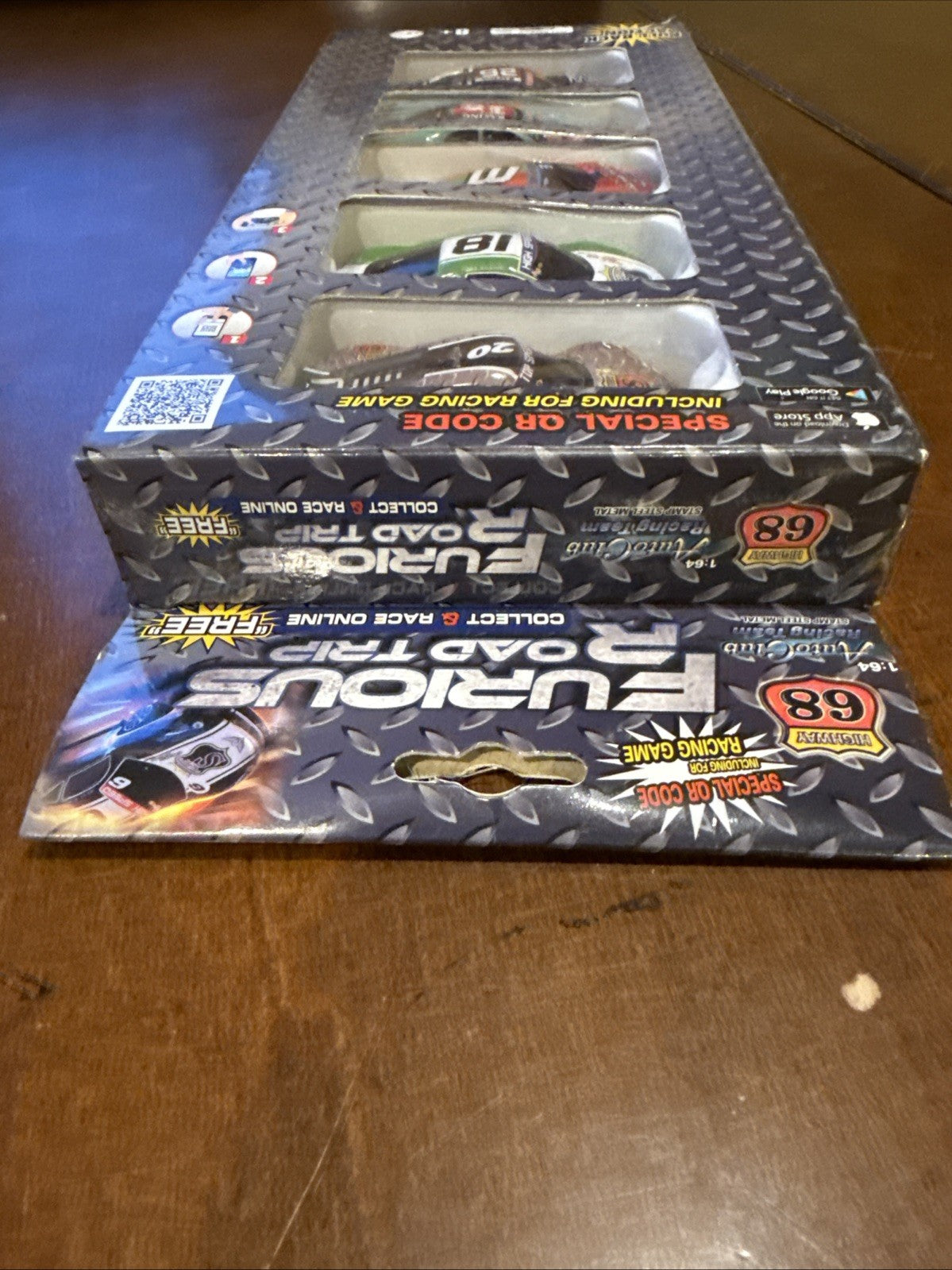 Hwy 68 Furious Road Trip 5 Race Cars Pull Back Action Set