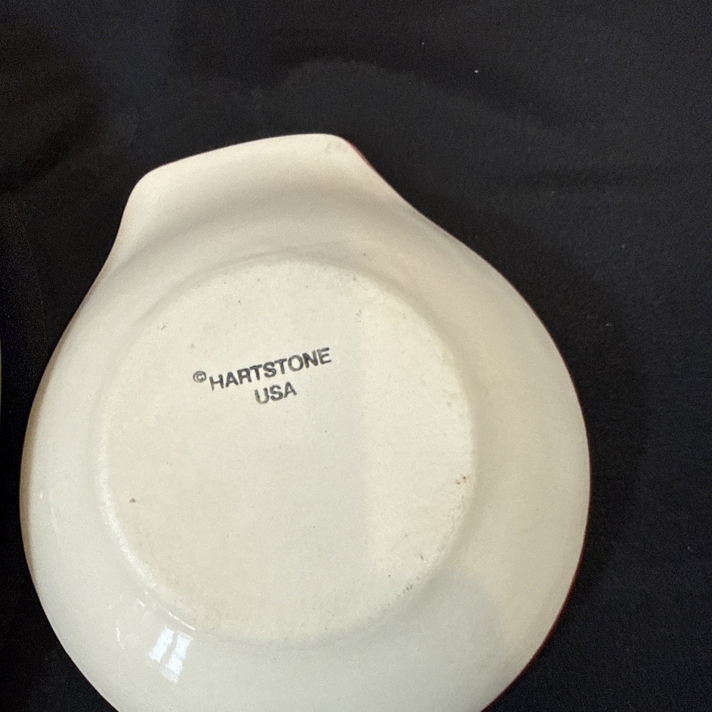 Hartstone Pottery Lot 13” Pasta Serving Bowl And Side Plate Apple Design