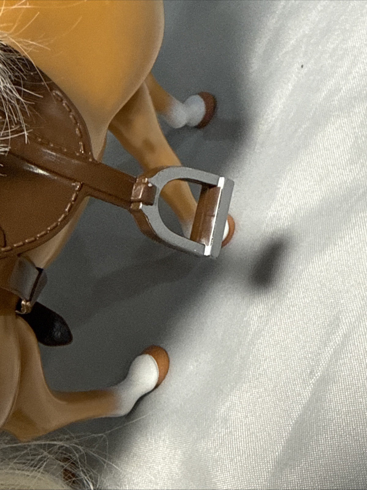 1997 Vintage Mattel Barbie Walking Horse With Saddle, Neck Bends