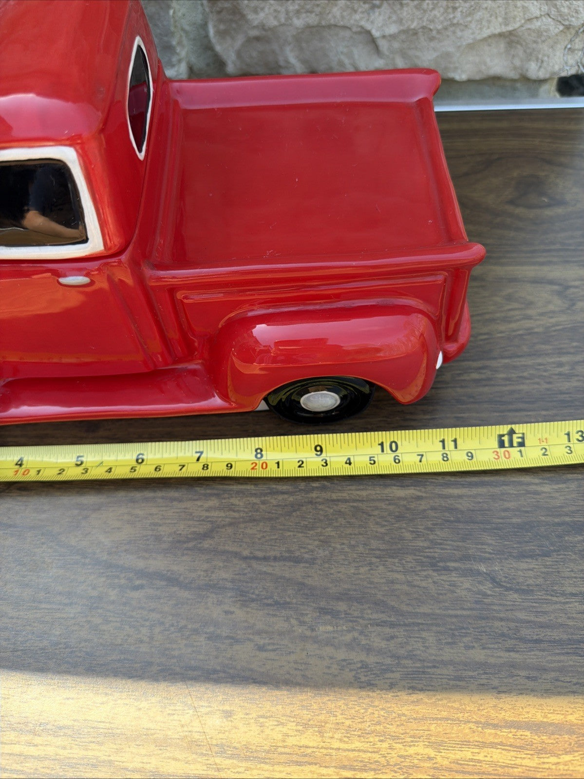 Vintage Ford Pickup Cookie Jar Red Truck 1940s Style Collectible