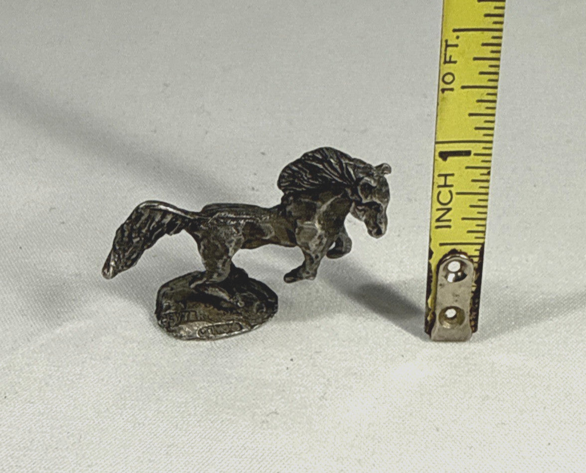 Micro Mini Pewter Model Horse Figurine 1.5 inch Must Have Horse Collectible