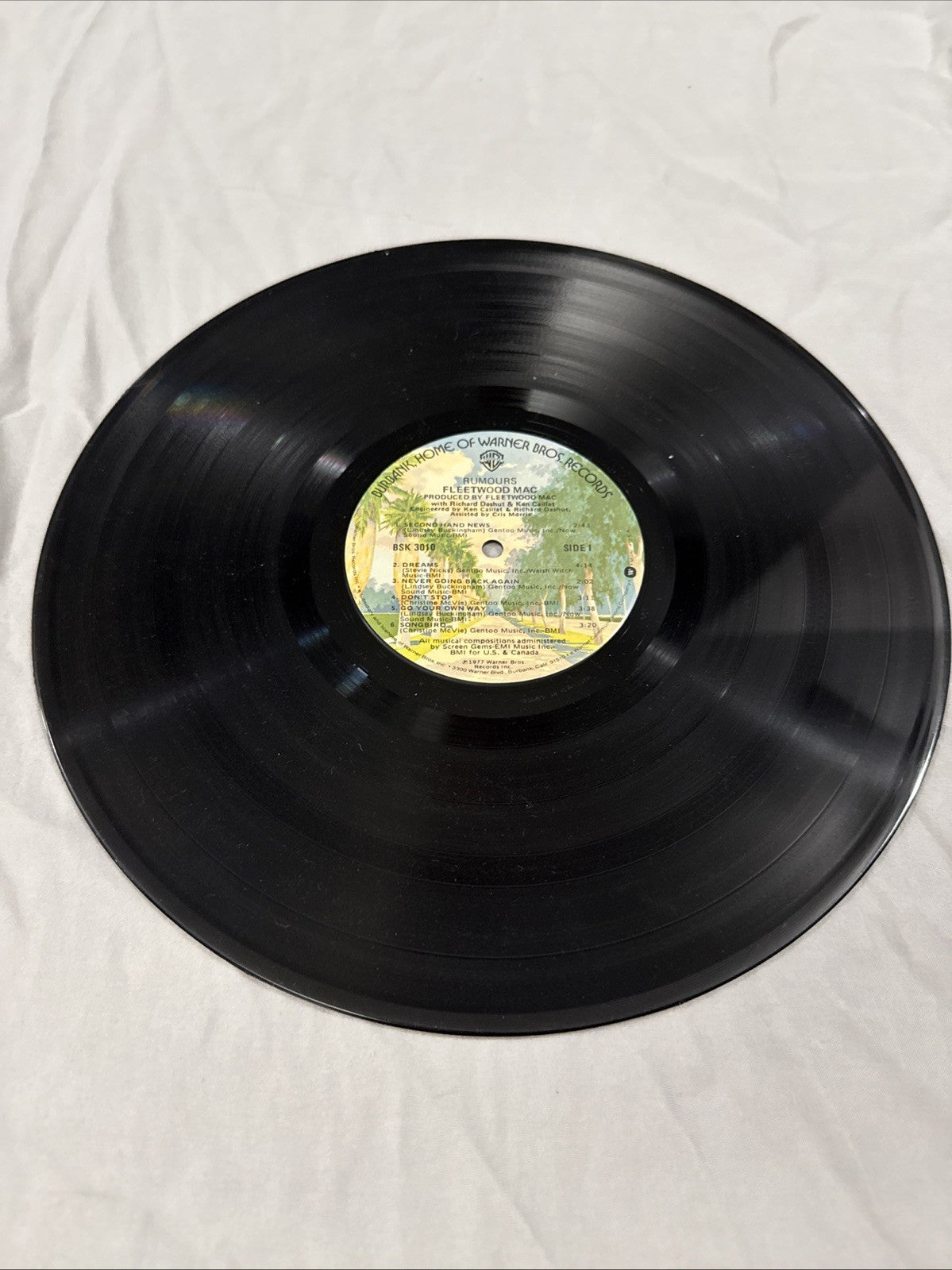 Fleetwood Mac Rumours Vinyl LP Insert Warner Bros BSK 3010 Go Your Own Way