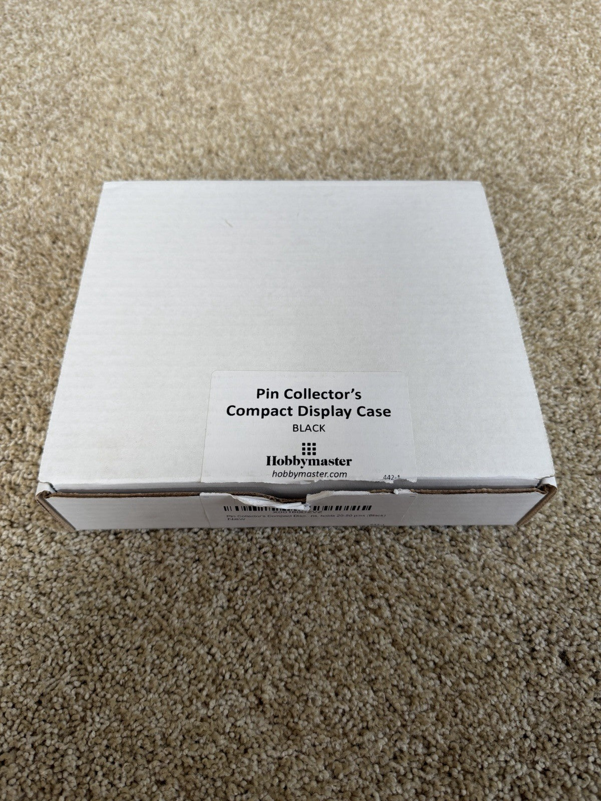 Hobbymaster Pin Collectors Compact Display Case Black Glass Lid Storage Box New