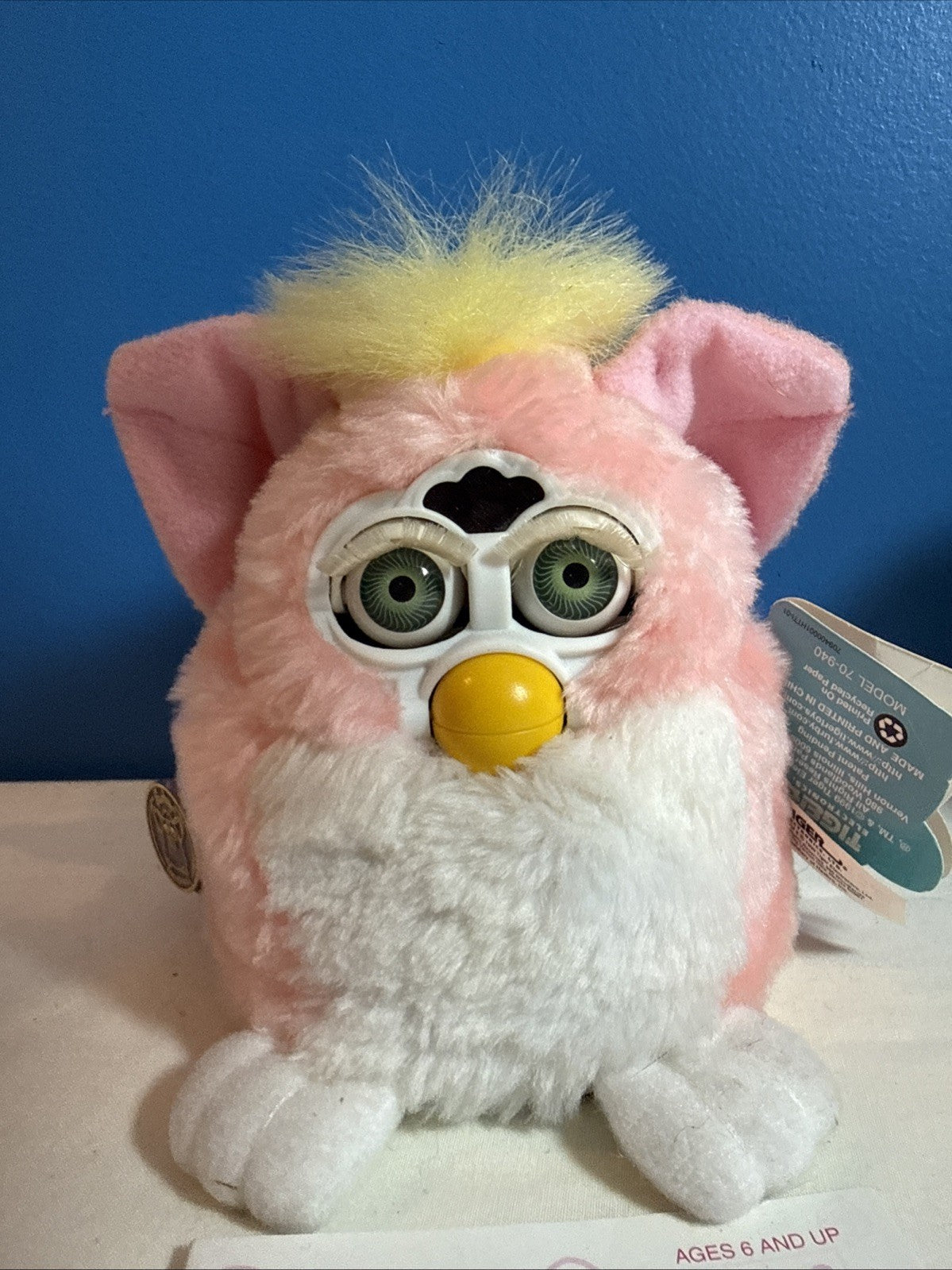 Vintage 1990s Tiger Furby Lot of 5 Peach Clown Snowball Zebra Sleepy Time