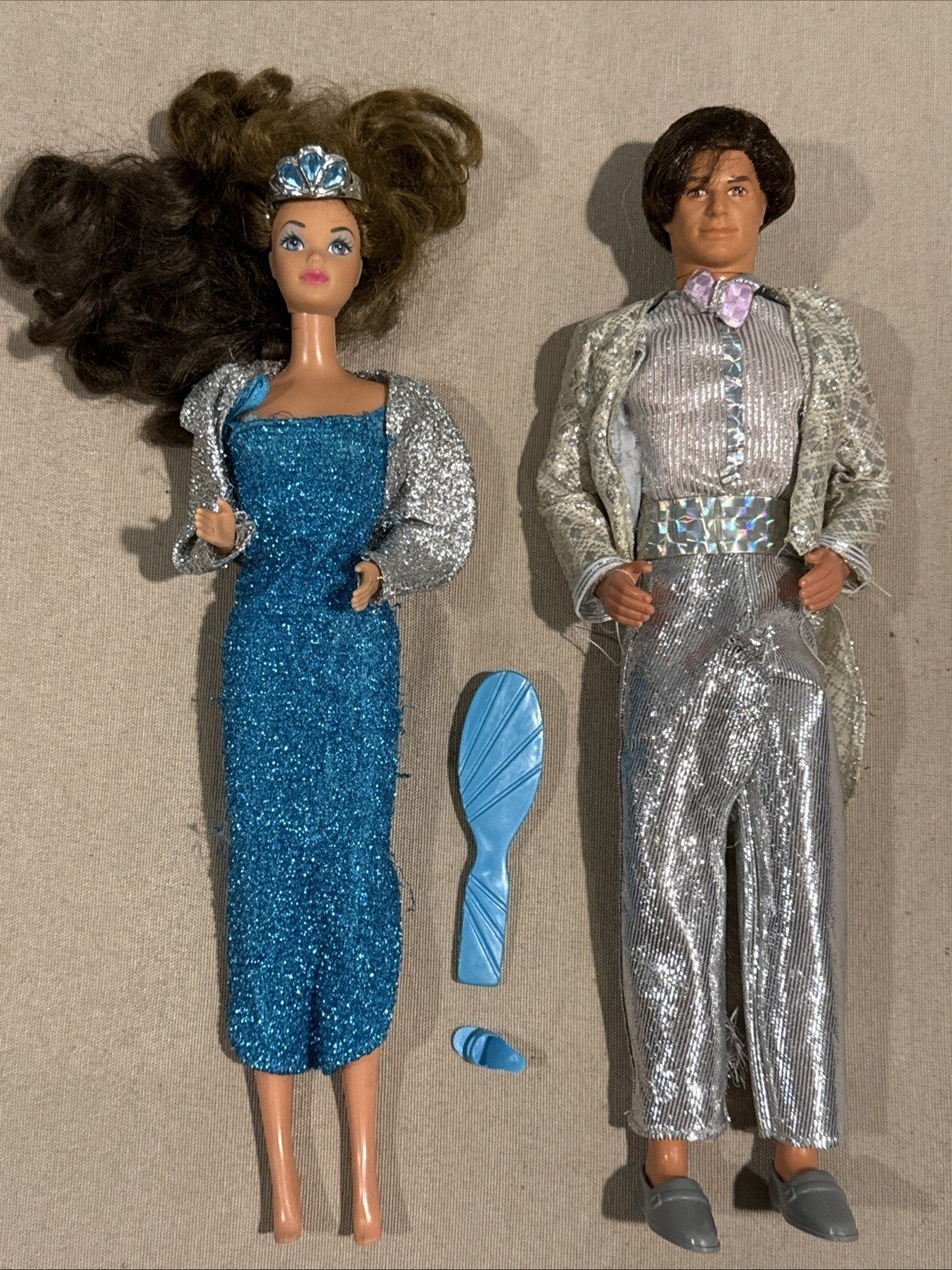 Vintage 1986 Jewel Secrets Ken & Whitney Barbie Doll Couple Gown Tuxedo Pair
