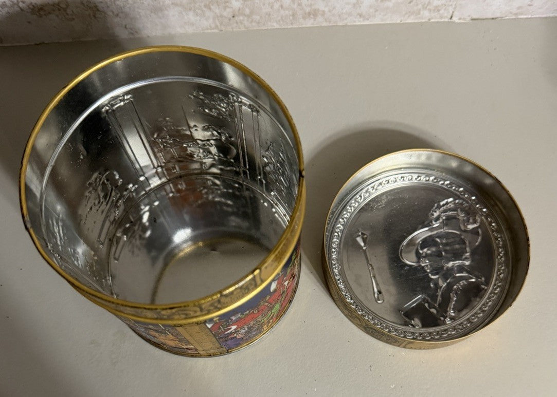 Vintage E Otto Schmidt Nuremberg Lebkuchen Tin 7" with Historical Insert