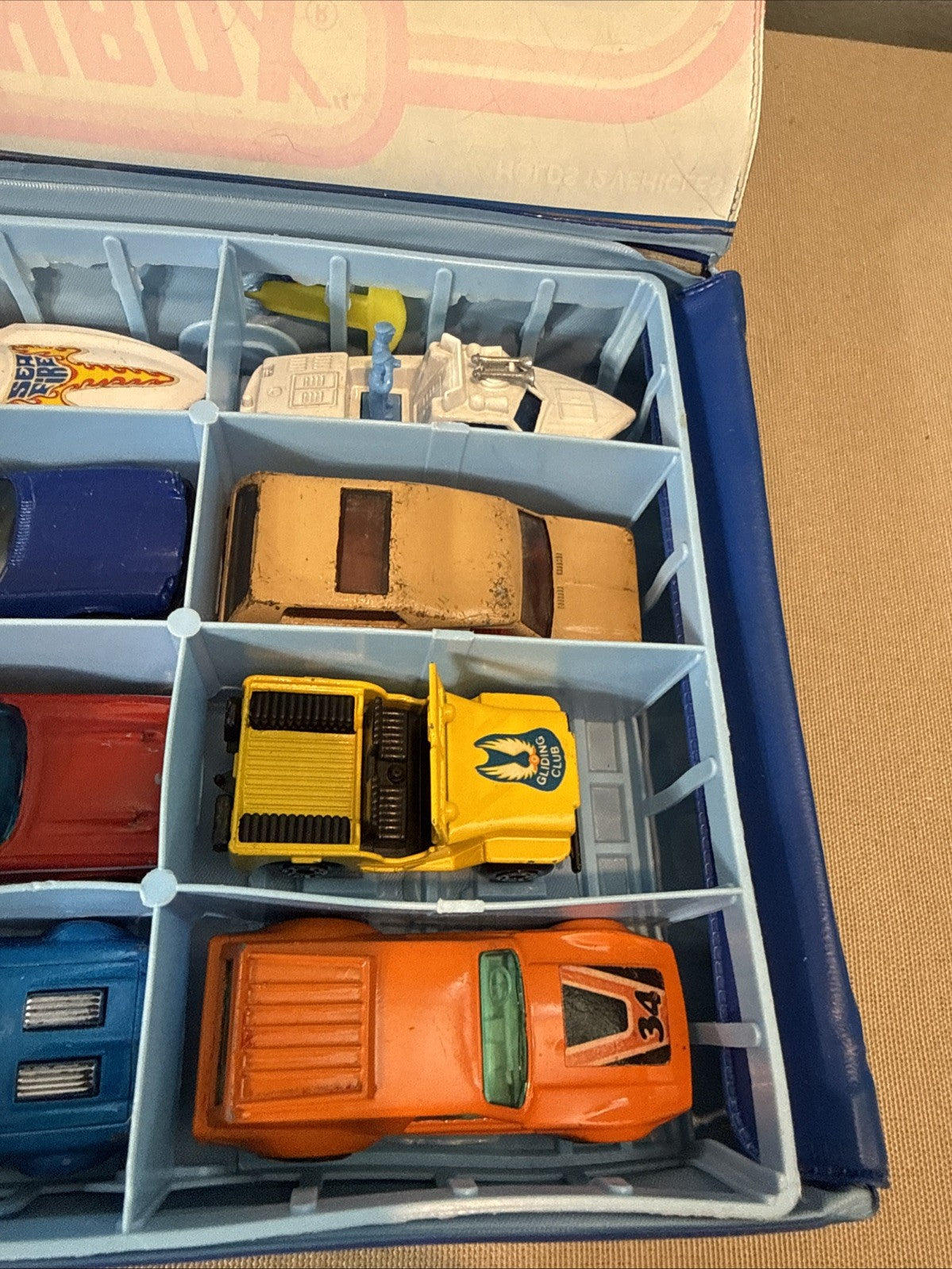 Vintage Matchbox Superfast Off The Road Carry Case Gift Set w/12 Cars 1970s