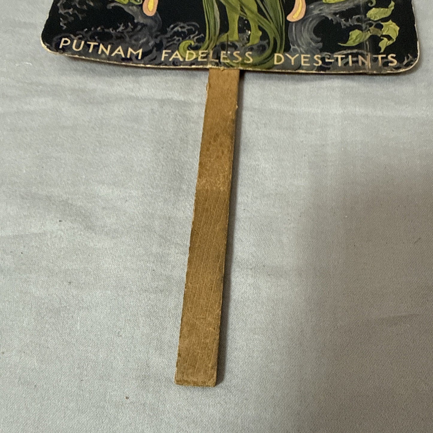 Rare Vintage Putnam Dyes Advertising Fan Art Nouveau Fairies Moth Display