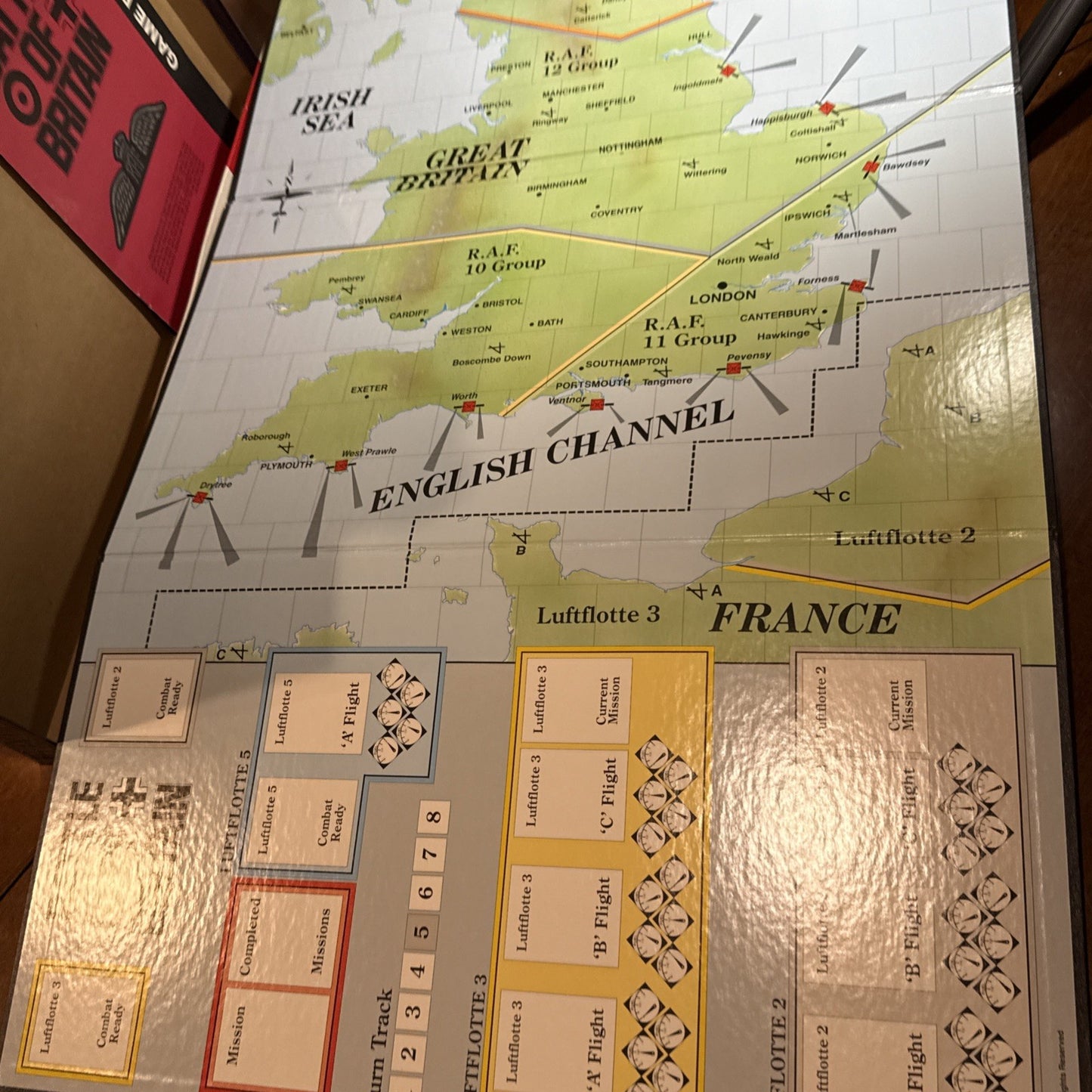 Vintage TSR Battle of Britain Board Game 1990 Nearly Complete