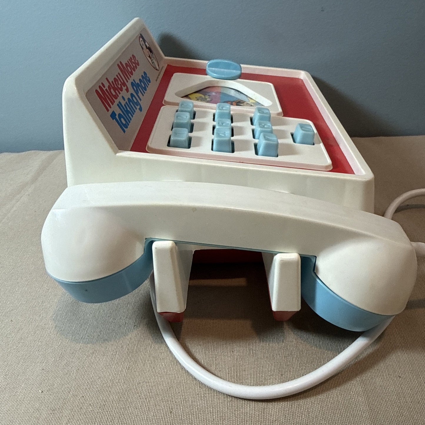 Vintage Walt Disney 1970s Hasbro Mickey Mouse Talking Phone - For Parts / Repair