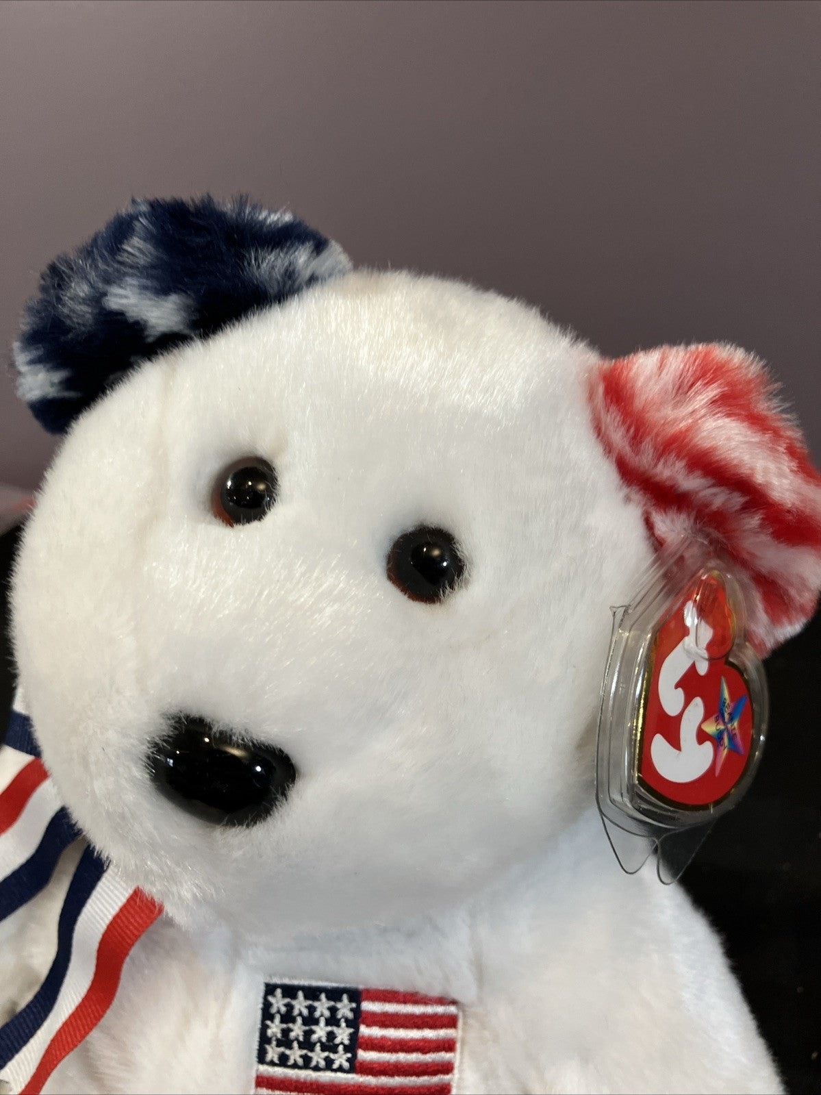 Ty Large Plush Beanie Buddy - America the White Bear