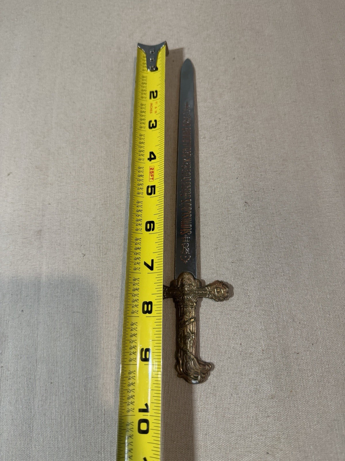 Vintage Stanislaus Augustus Rex 1764 Sword Letter Opener Souvenir Poland 9.5 Inc