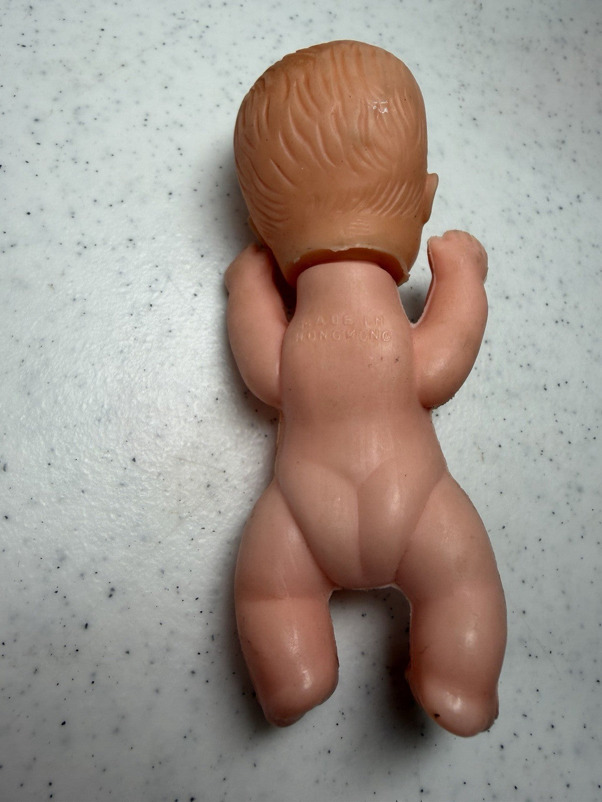 Vintage 1970s Hong Kong Drink & Wet Mini Baby Doll 4 Inch Soft Vinyl Toy Figure