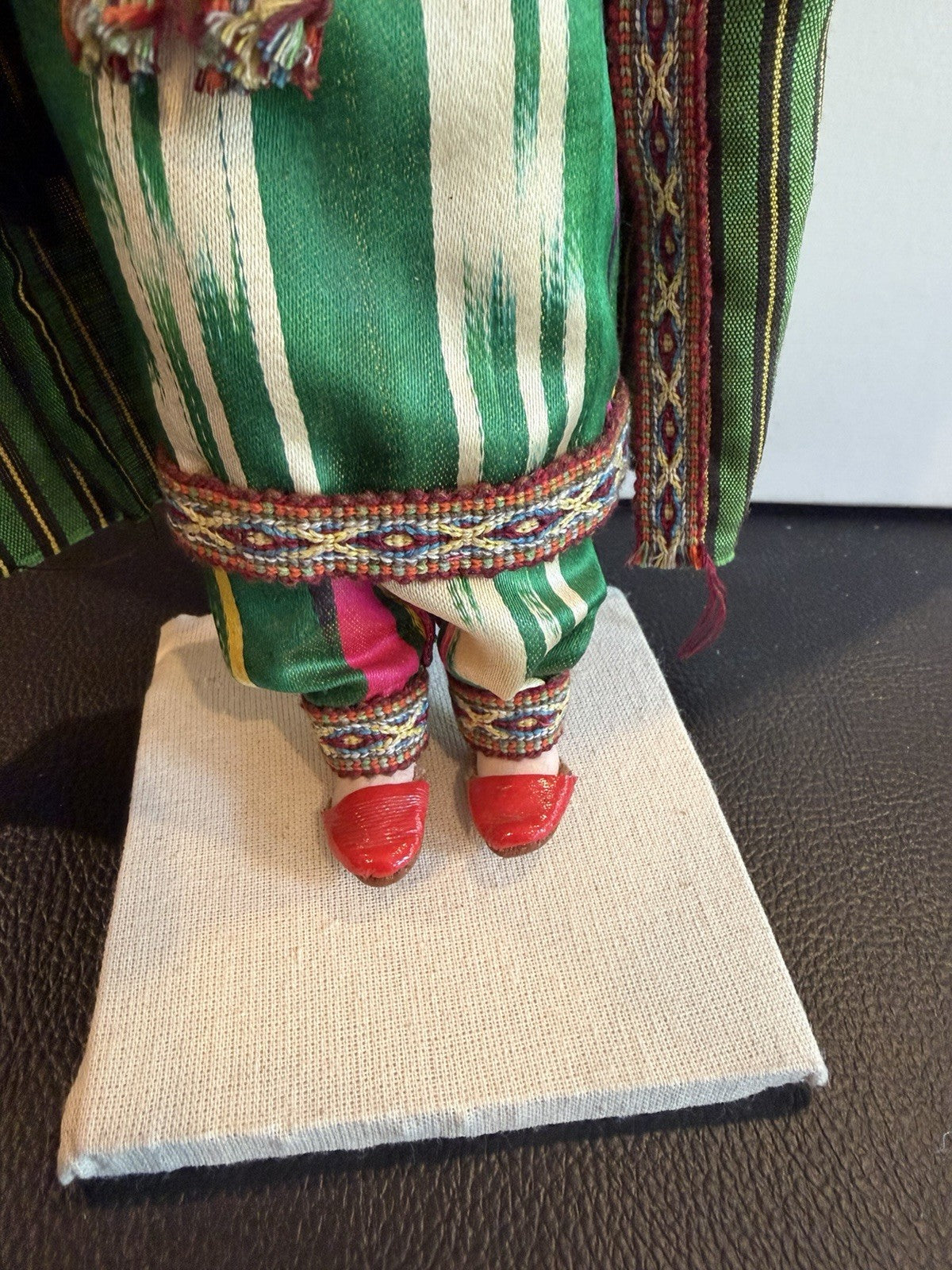 Handcrafted Central Asian Folk Costume Doll Traditional Textile Souvenir Display
