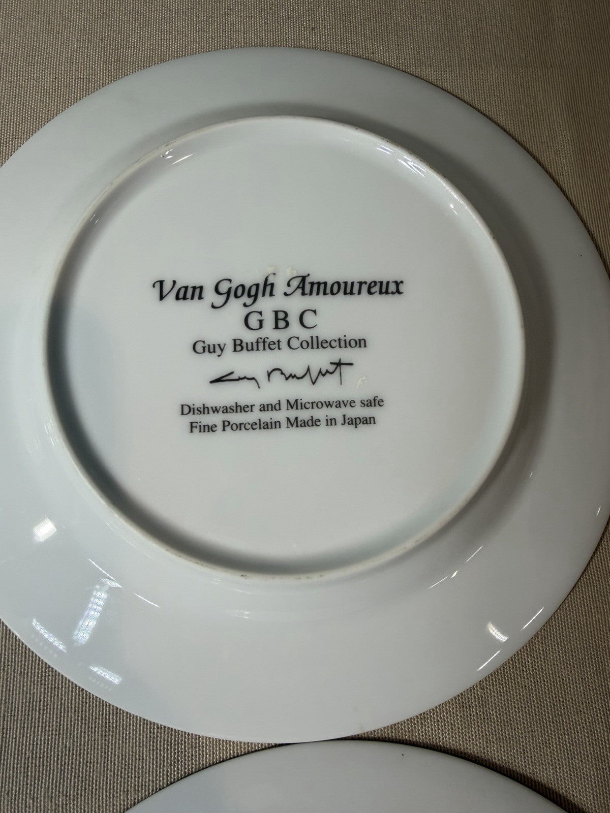 Guy Buffet Collection Fine Porcelain Plates Lot 4 Bistro French Art 8" Japan