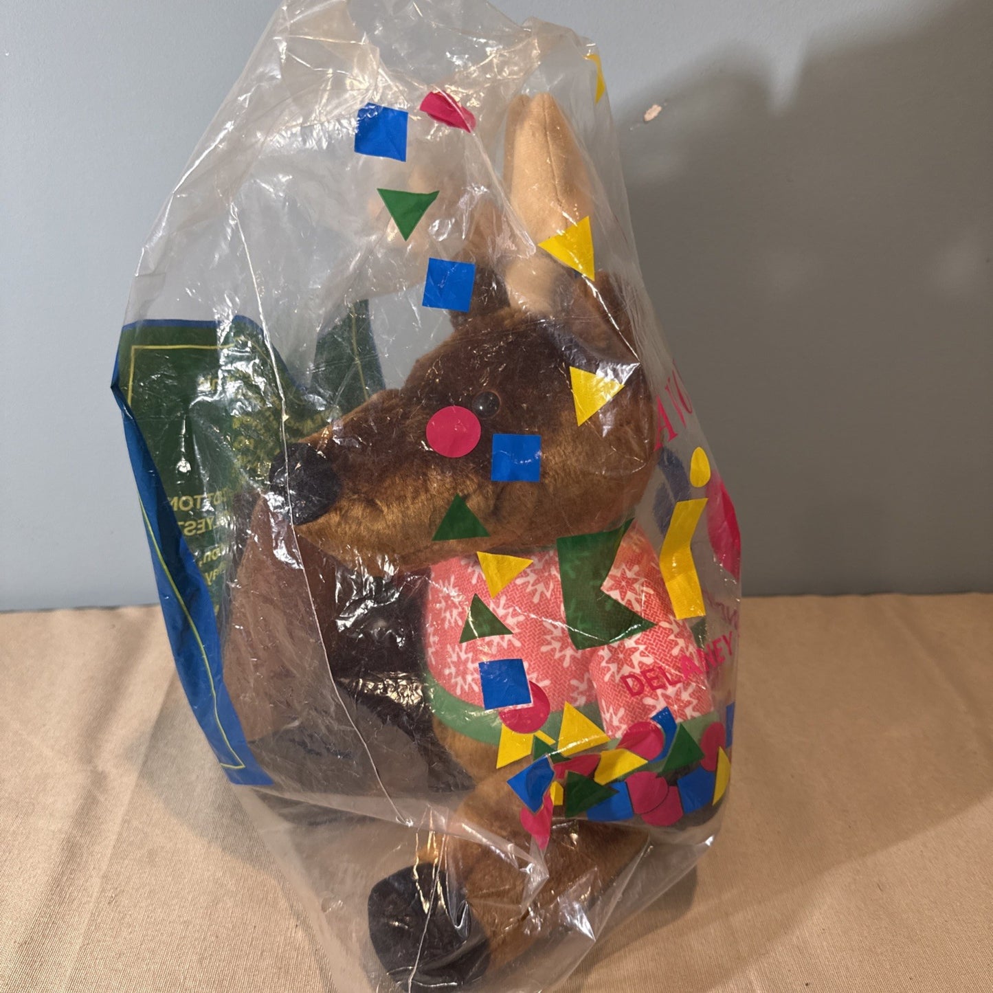 Vintage Avon Delaney Reindeer Plush 1993 Christmas NIP Holiday Toy