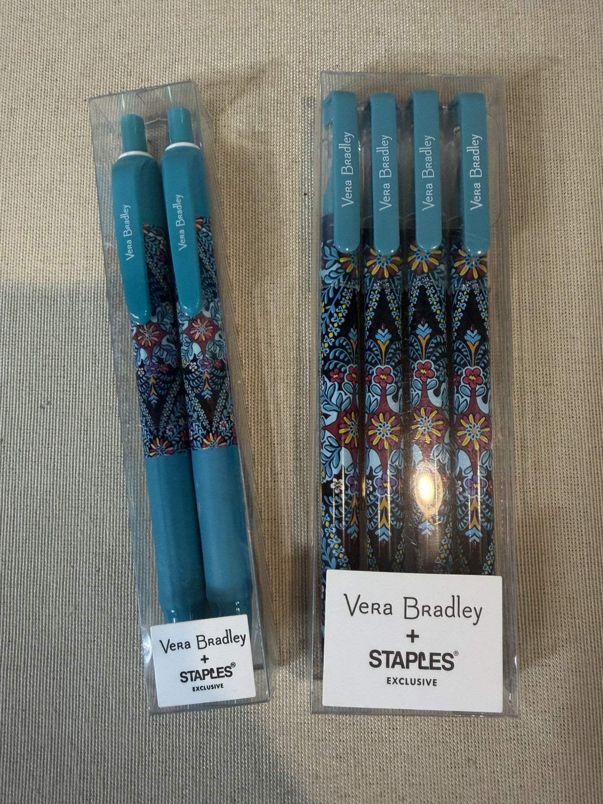 Vera Bradley Kaleidoscope Navy Stationery Notebook Folders Pens Pouch Staples