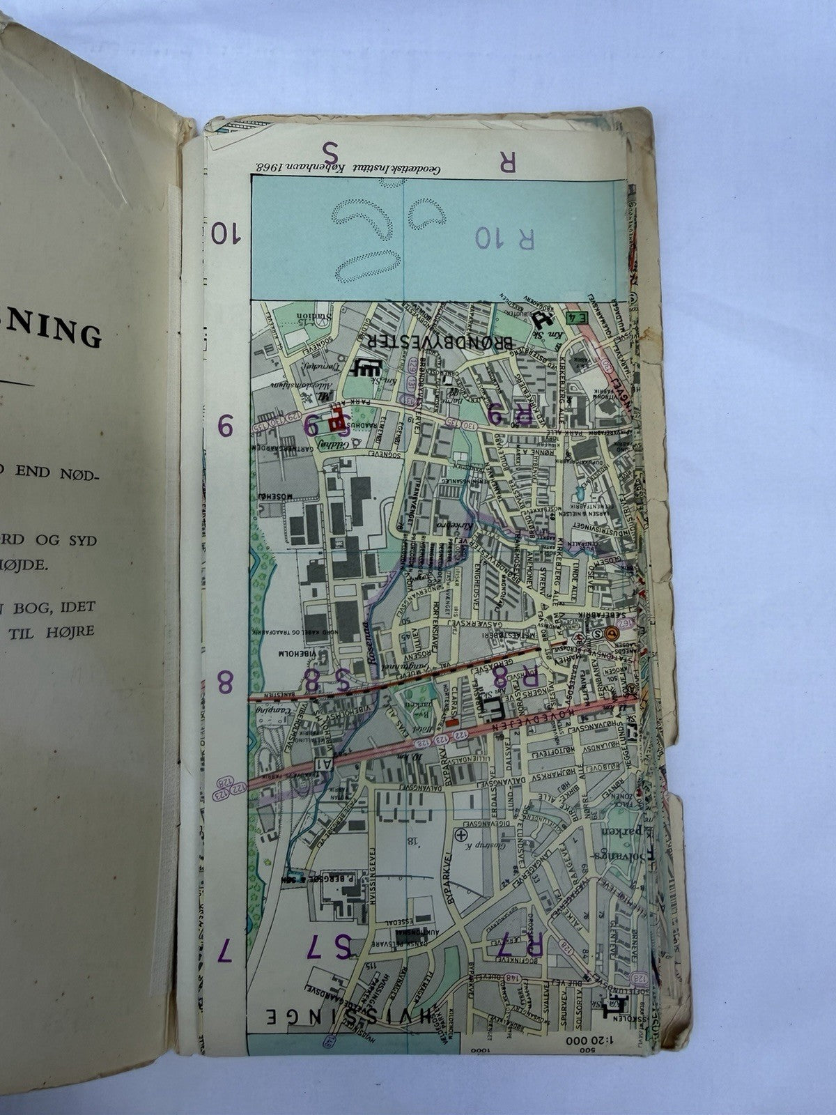 Vintage 1968 Copenhagen Denmark Tourist Pocket Map Geodætisk Institut