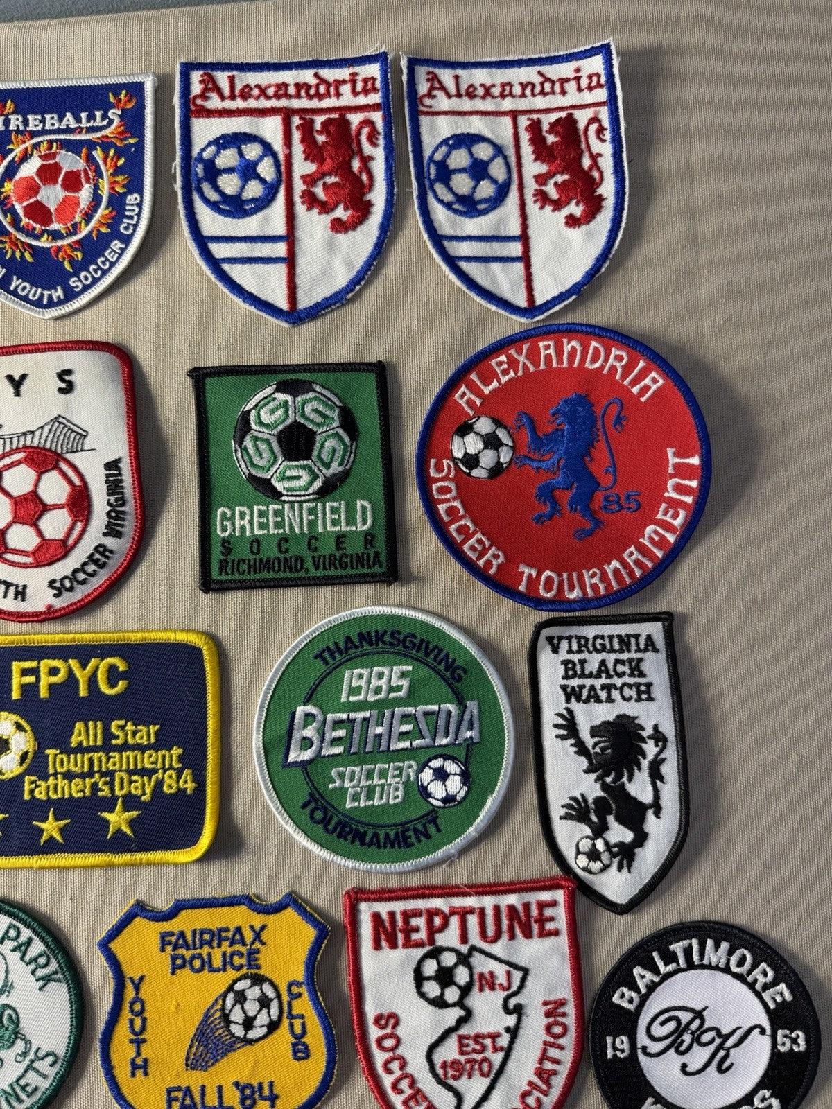 Vintage Soccer Patches Collection Youth Club Tournaments Maryland Virginia NJ
