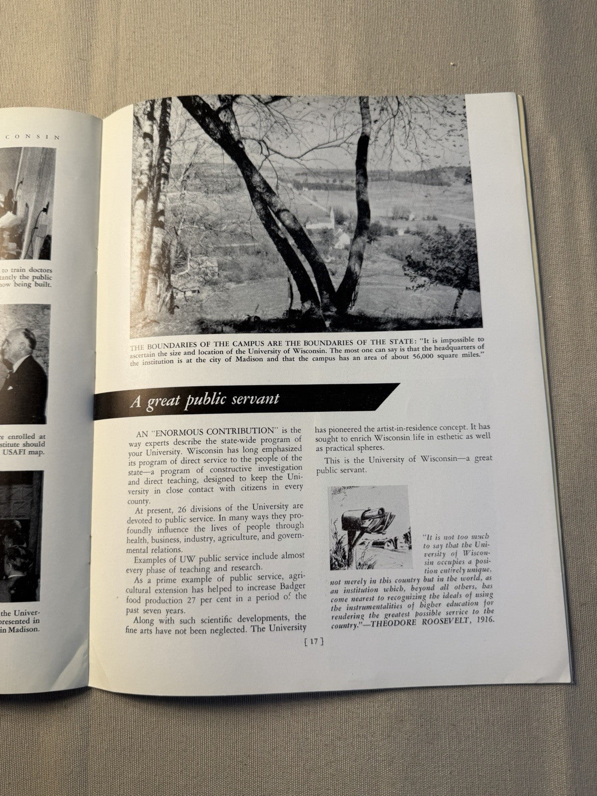 Vintage University Wisconsin Bulletin September 1950 College Campus Booklet