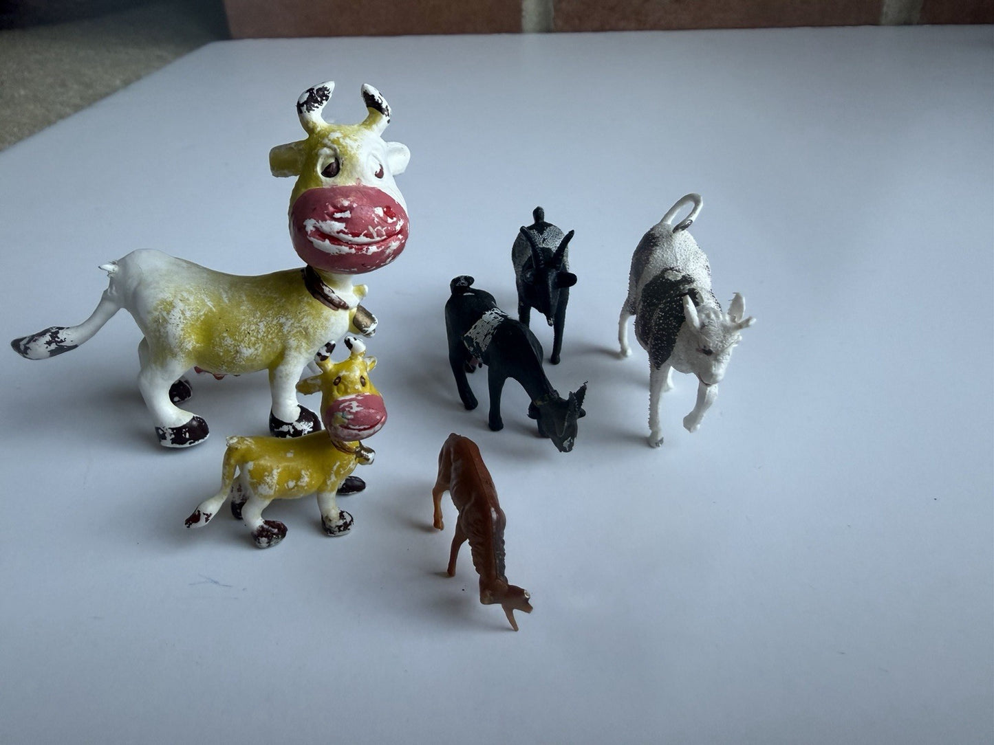 Vintage Miniature Plastic Animal Figure Lot 43 Zoo Farm Hong Kong Mixed Toys Set