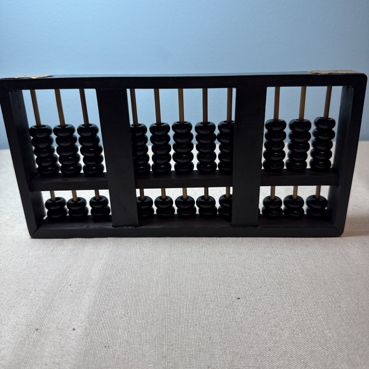 Vintage Lotus Flower Chinese Wooden Abacus 13 Row 91 Bead Counting Frame